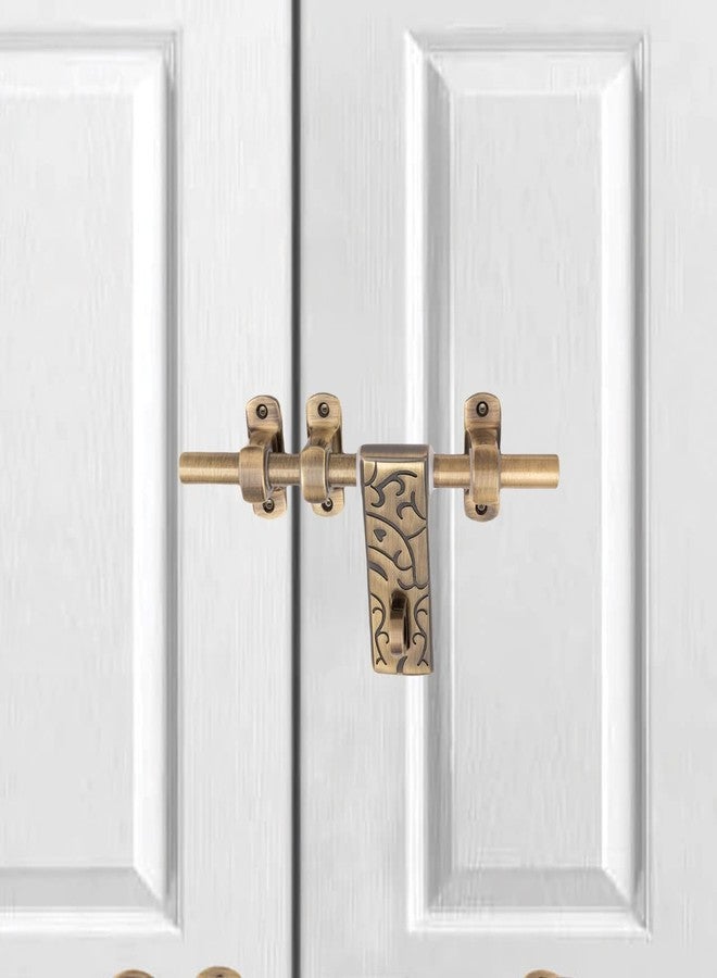 Atom 12 Inch Zinc Aldrop | Fancy Aldrop for Door Fittings Kit, Door Accessories | Brass Antique Finish (WZA004) - Image 1